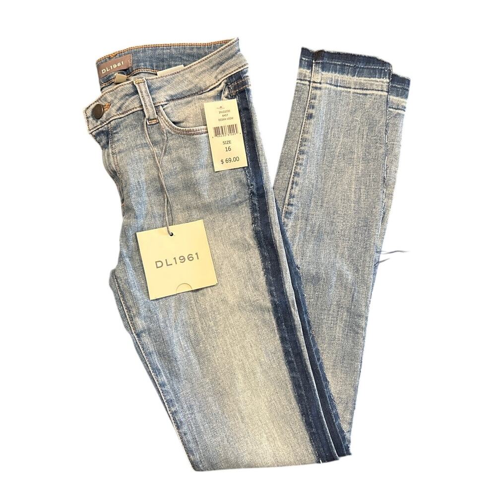 NWT DL1961 Chloe Skinny Jeans, "Ocean View" Light Wash, Girls Size 16